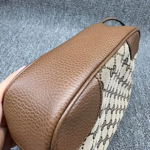 GUCCI Bree Brown Cloth Shoulder Bag 550-022625 - Picture 10 of 14